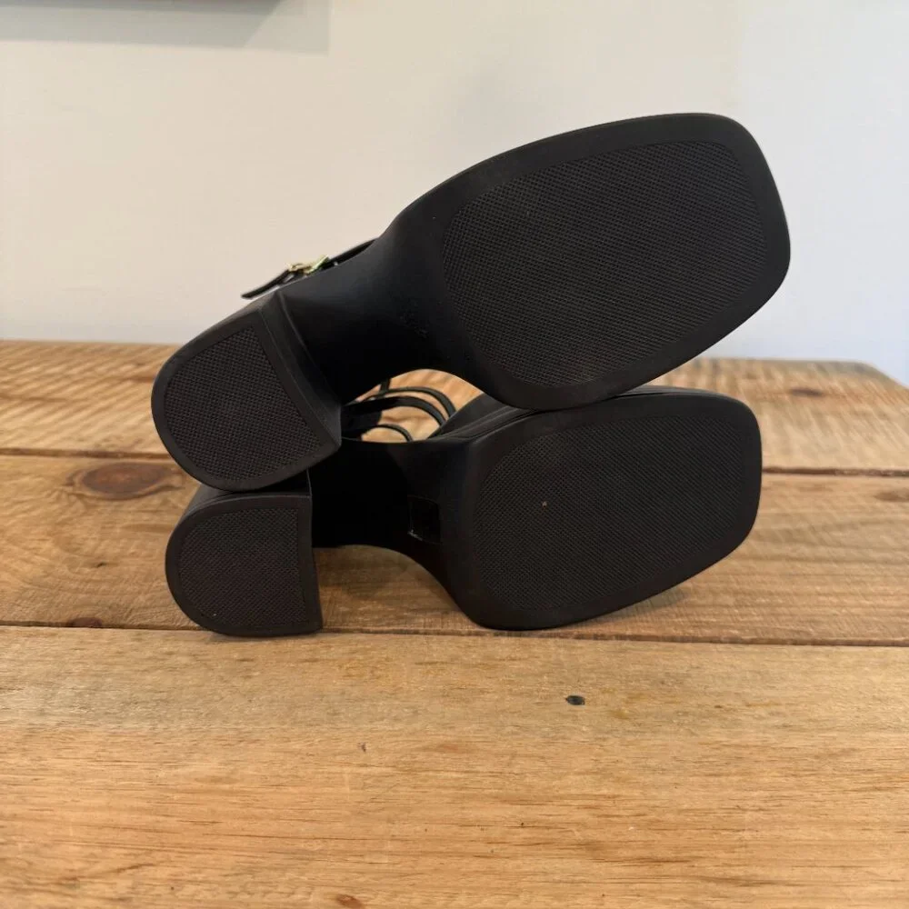 Free People Fp Collection - Brooke Buckle Mary Jane Platforms NEW Size 8.5